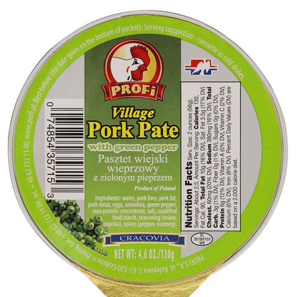 Canned Pate with Green Pepper – 4.59 oz (130gr)